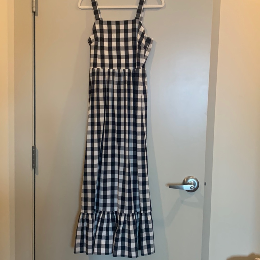J. Crew gingham maxi dress